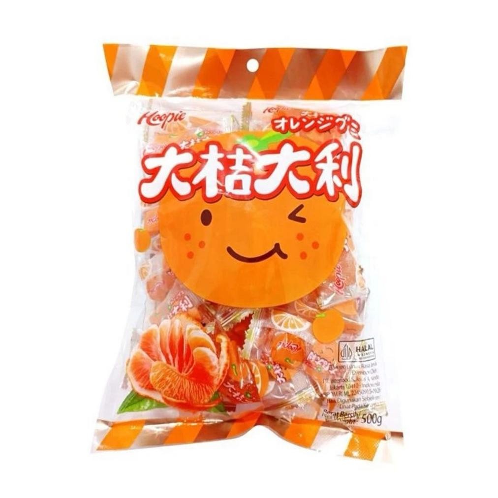 

HOOPIE Permen Jelly Jeruk Mandarin Orange Candy 500gr Halal BPOM Manisan Jely Rasa Jeruk Jeli