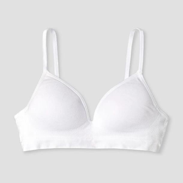 Girls Seamless Wire Free Hybrid Bra Size 30A - White