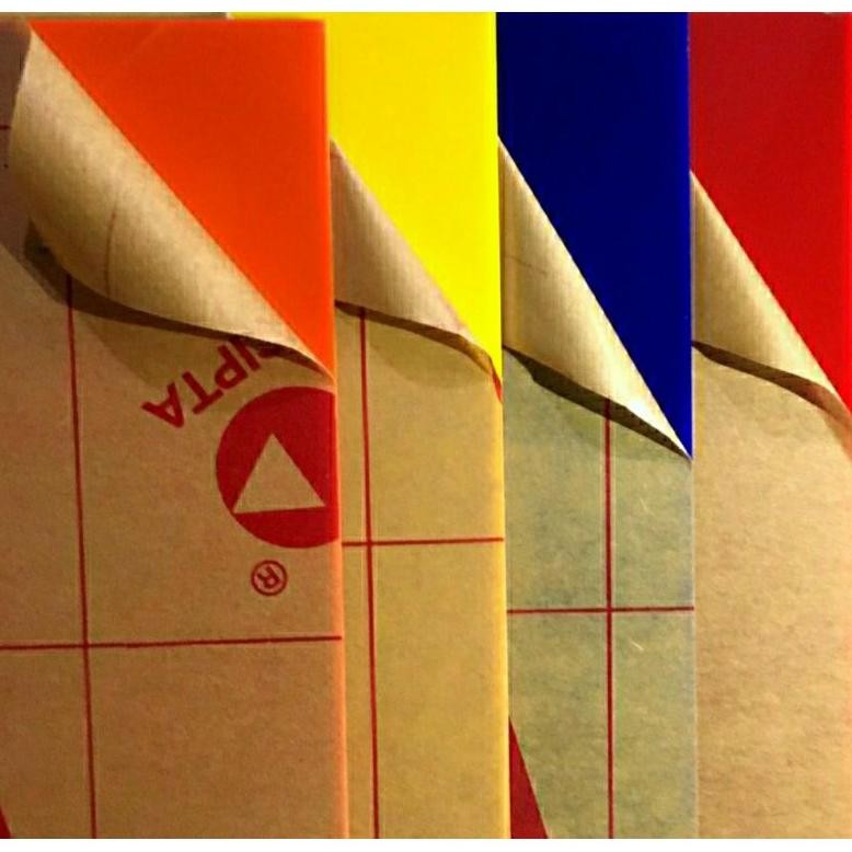 

Acrylic Akrilik warna SOLID/TRANSPARAN 3mm ukuran 42 X 60cm (A2) AST