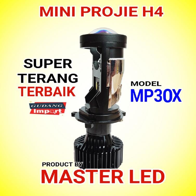 LAMPU LED MOBIL MOTOR H4 MINI PROJECTOR PROJIE MP30X MASTER LED