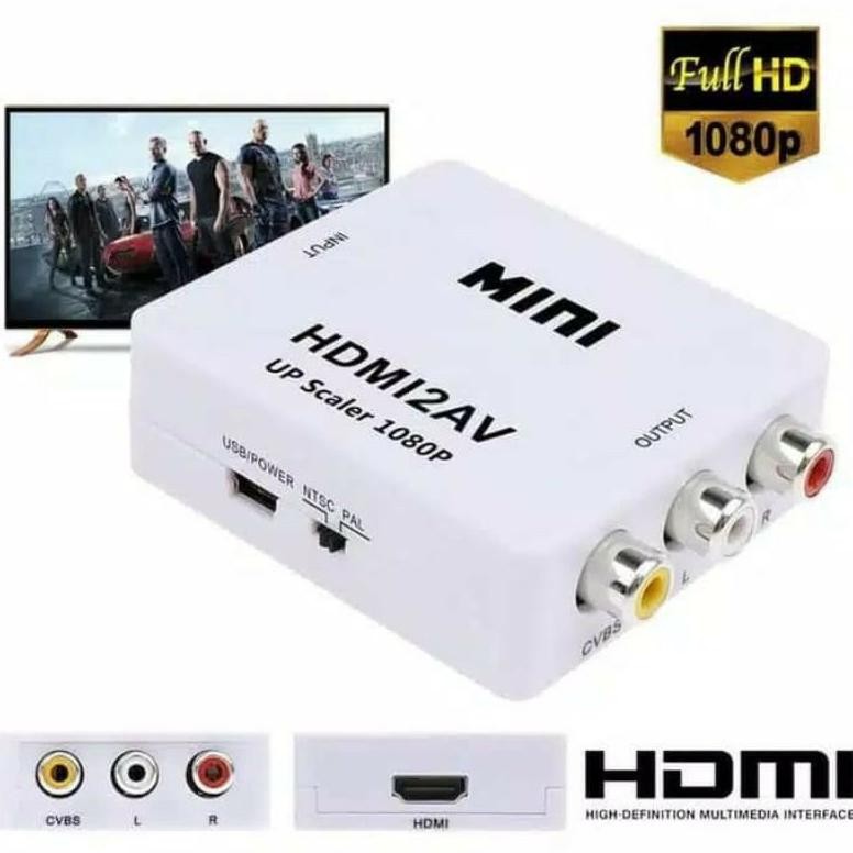 CONVERTER HDMI TO AV RCA / HDMI TO AV RCA KONVERTER KONEKTOR ADAPTER MINI