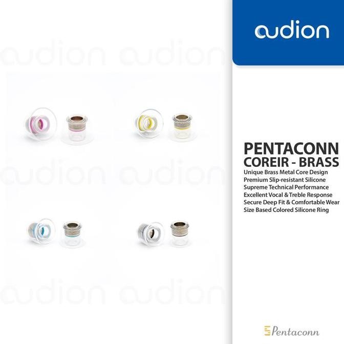 PENTACONN COREIR - BRASS Metal Core Premium Silicone Eartips for IEM