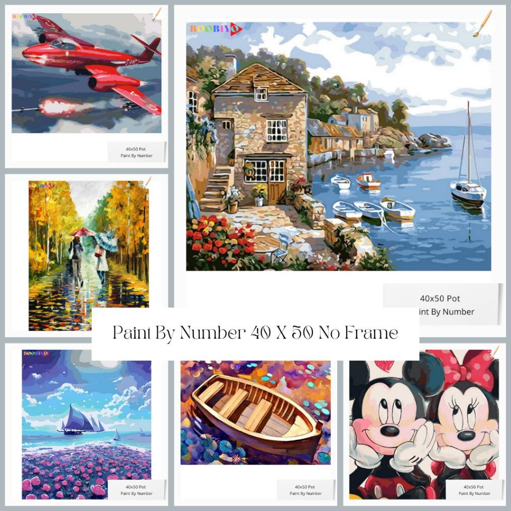 

[Boobiyo] Paint By Numbers 40x50 / DIY Paint By Numbers Landscape No Frame AST