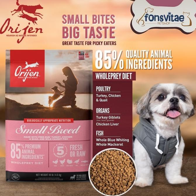 TERLARIS - Orijen Small Breed 4,5kg - Makanan Anjing