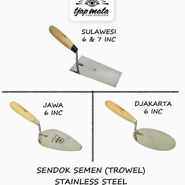 Tjap Mata Cap Mata Sendok Cetok Semen Trowel Stainless Steel