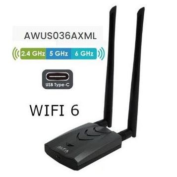 TERMURAH - ALFA AWUS036AXML WIFI 6E USB Wifi Adapter 3000 Mbps