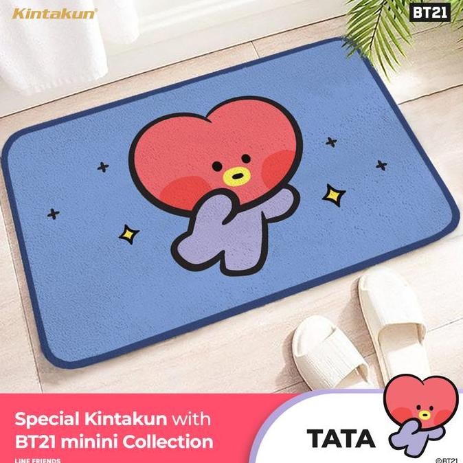(Allthebest) Kintakun Home BT21 minini Keset Serbaguna Anti Slip Doormat Persegi 40x60 cm