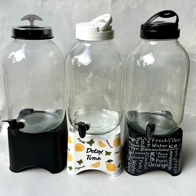 TERLARIS - Herevin Juice dispenser kaca bulat 5 liter