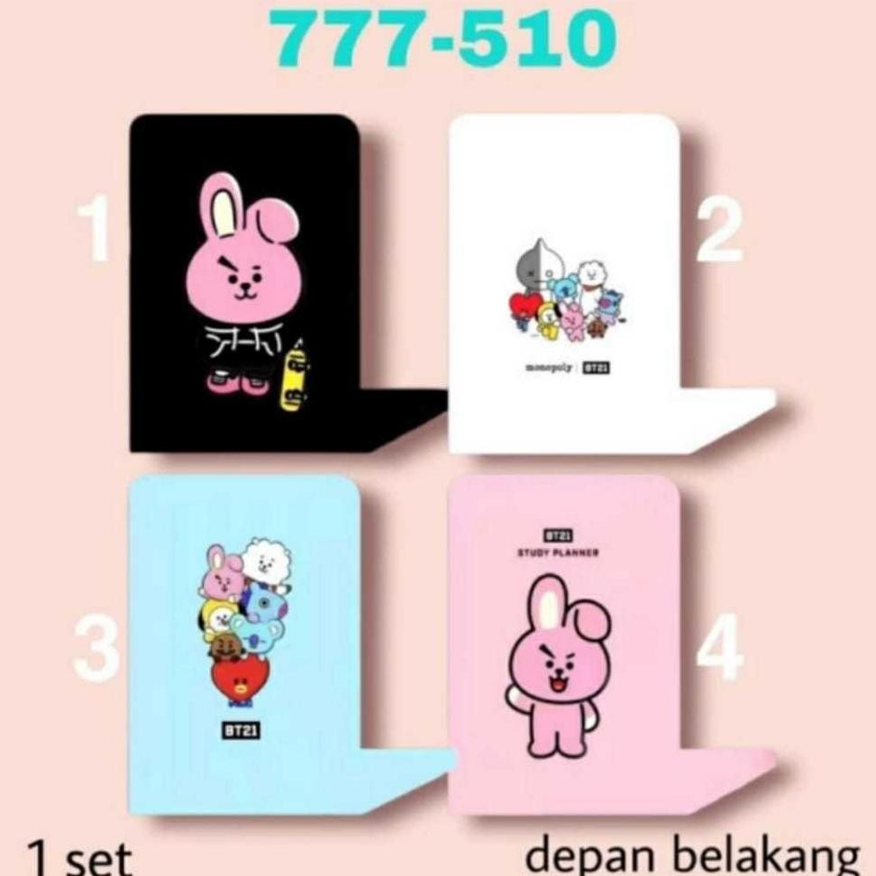 

Stand Book / Book End / Pembatas Buku Motif Kartun Bahan Besi 1 Set Isi 2 Pcs 777-510 AST