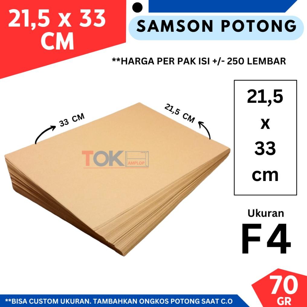 

Kertas Samson 21,5x33cm F4 / Kertas Folio AST