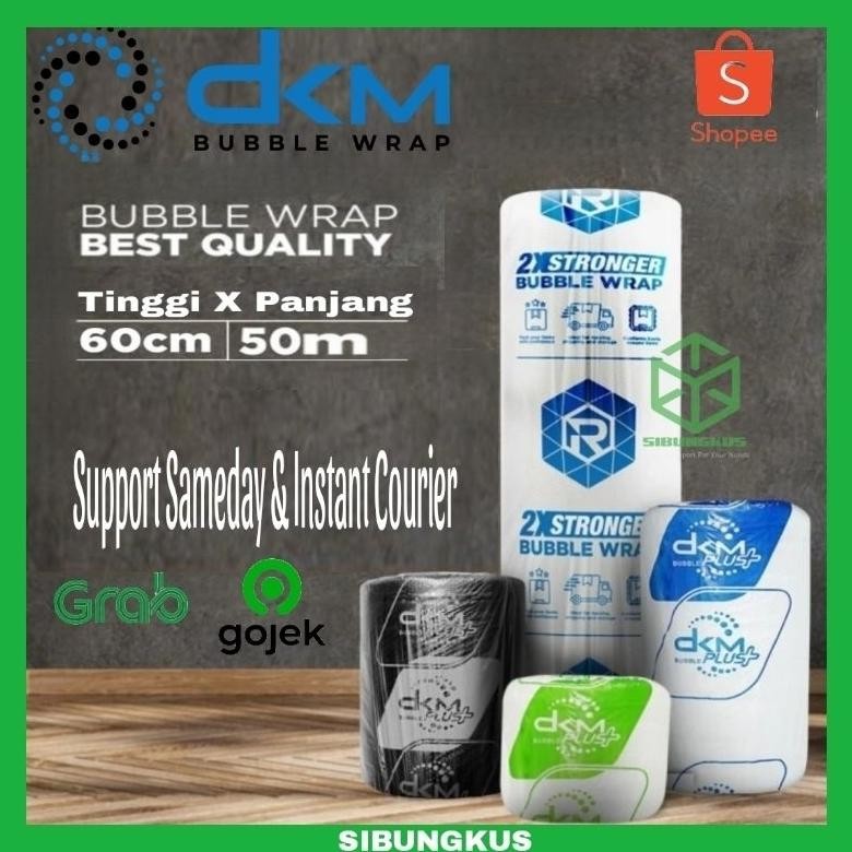 

PLASTIK BUBBLE WRAP 60X50 DKM+ BENING EKONOMIS PREMIUM BUBLEWRAP PUTIH HITAM RUSFET SUPER TEBAL 60CM X 50M AST
