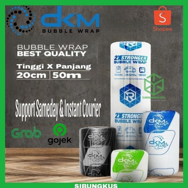 

PLASTIK BUBBLE WRAP 20X50 DKM+ BENING EKONOMIS PREMIUM BUBLEWRAP PUTIH HITAM RUSFET SUPER TEBAL 20CM X 50M AST