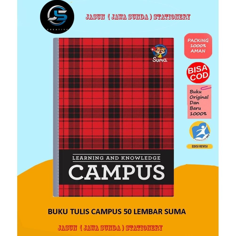 

Buku Campus buku tulis isi 50 Lembar + free 1pcs pulpen/pensil AST