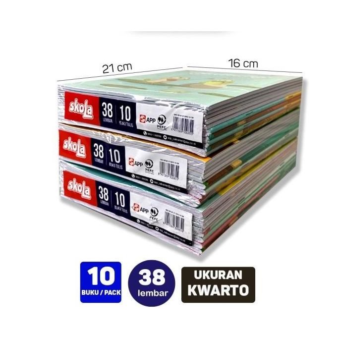 

Buku Tulis 38 Lembar Skola By Sidu Sinar Dunia (1 Pack 10 Buku) Co