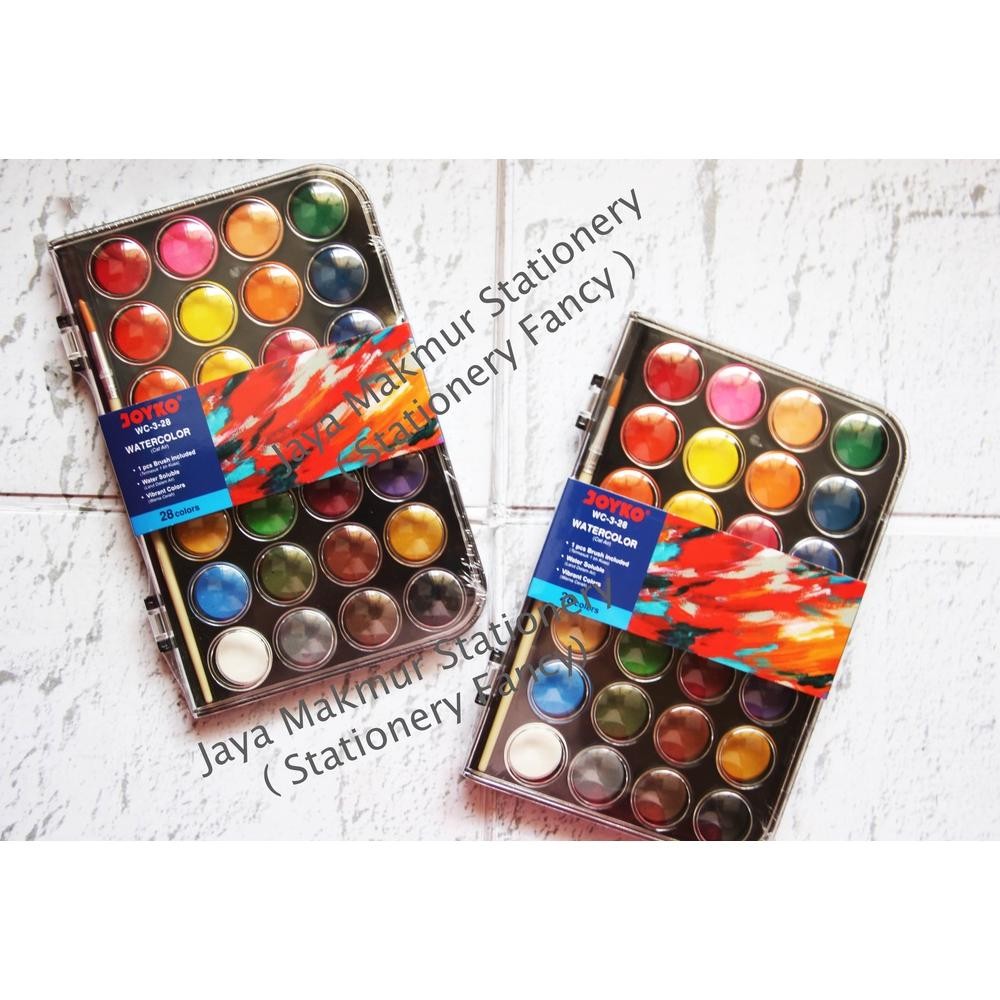 

Set Cat Air Kuas Lukis Joyko 28 Warna WC-3-28 AST
