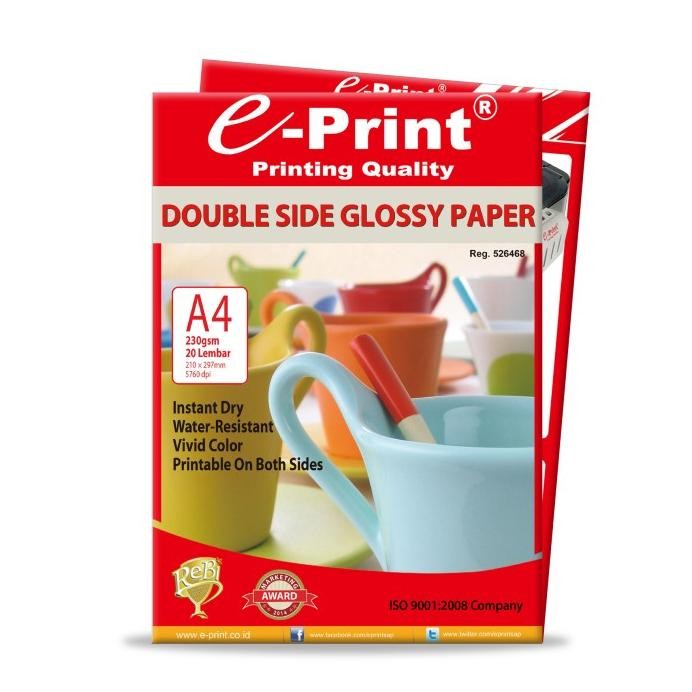 

e-Print Doubleside Glossy Paper A4 230 gsm AST