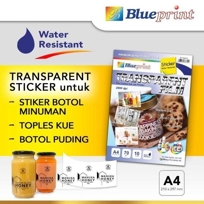 

Blueprint BP-TSWA470 Transparent Film Sticker A4 70 Mikron Stiker Transparan AST