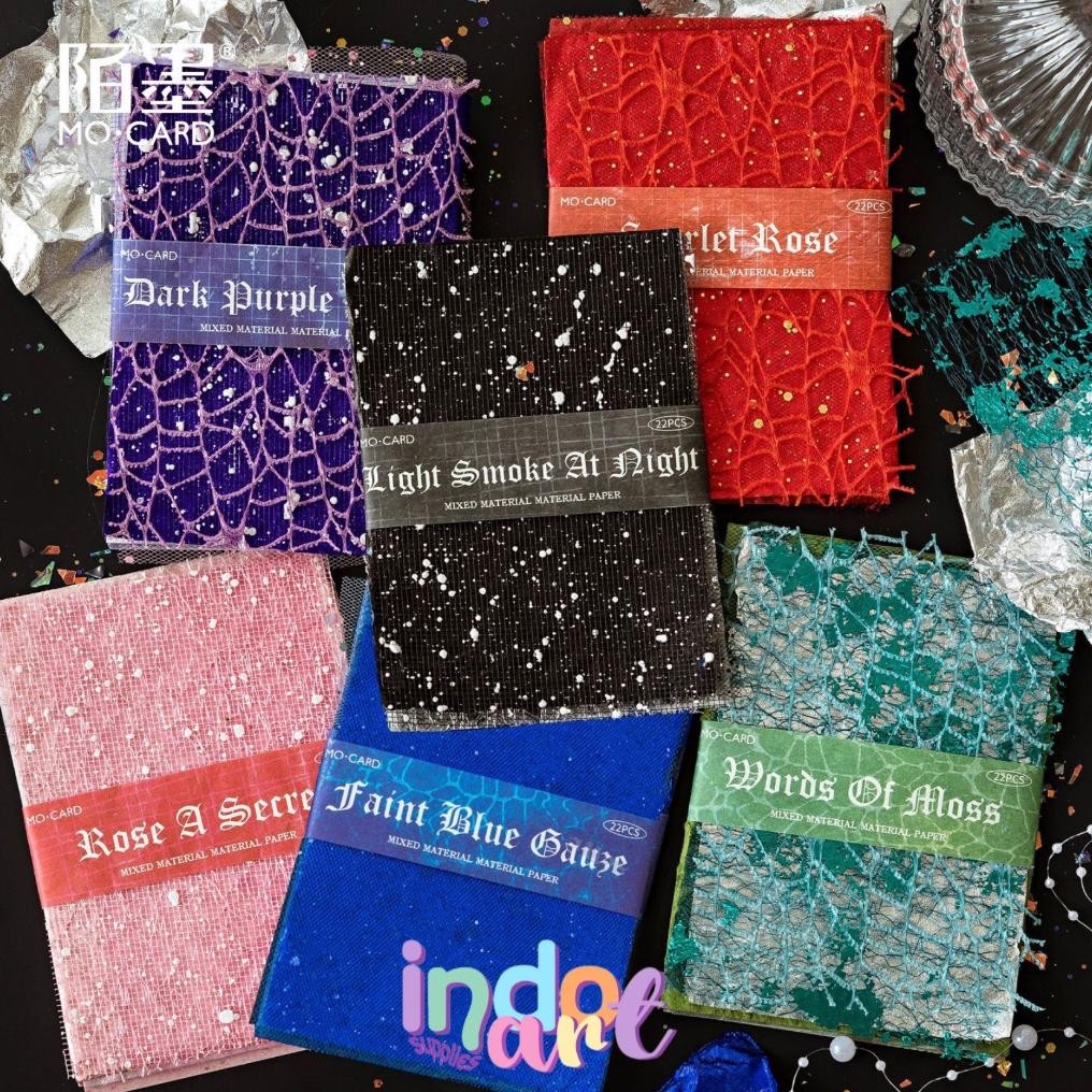 

(IAS) B7 - Meet You Material Paper Journal Kertas Kasa Tekstur Bolong Scrapbook isi 15 AST