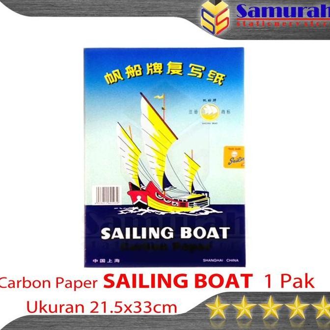 

Kertas Karbon Sailing Boat Isi 100 Single Hitam / Kertas Jiplak 1 Sisi Co
