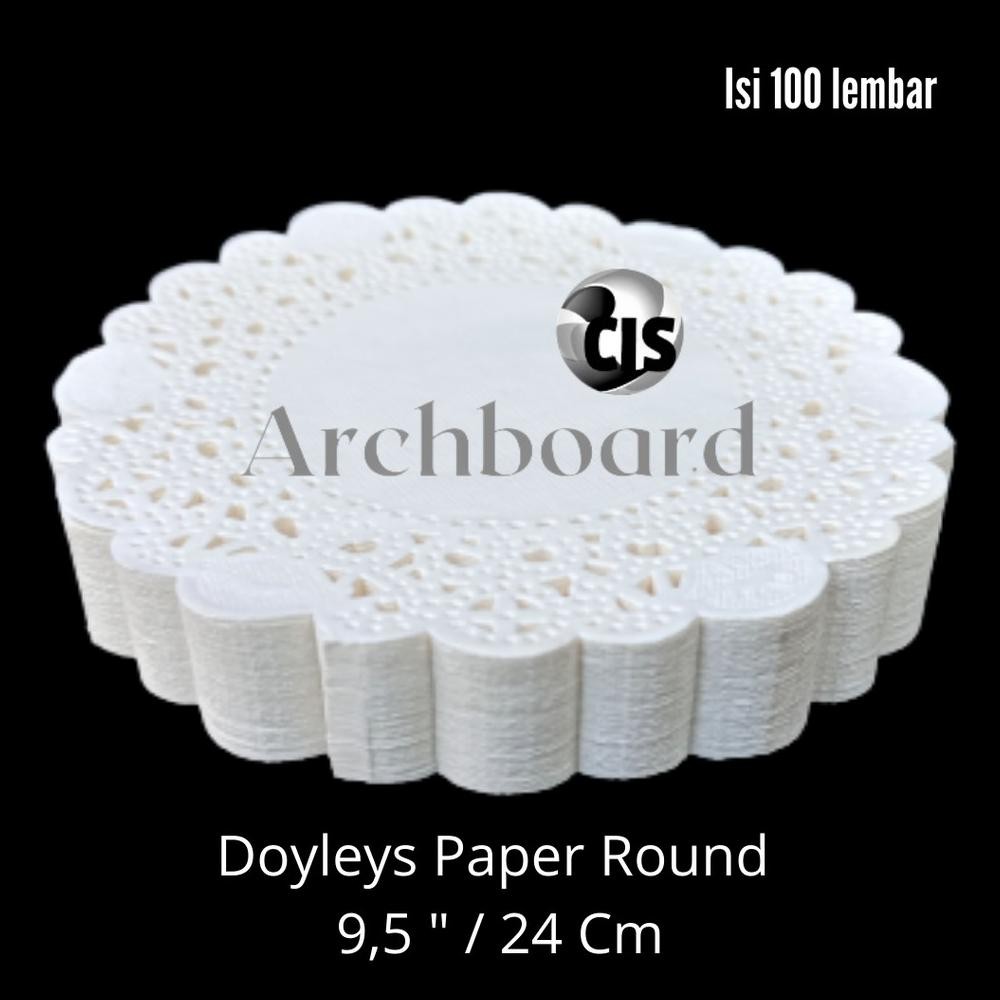 

Doyleys Paper Round 9,5" / Kertas Doyleys Bulat 24 Cm - isi 100 AST
