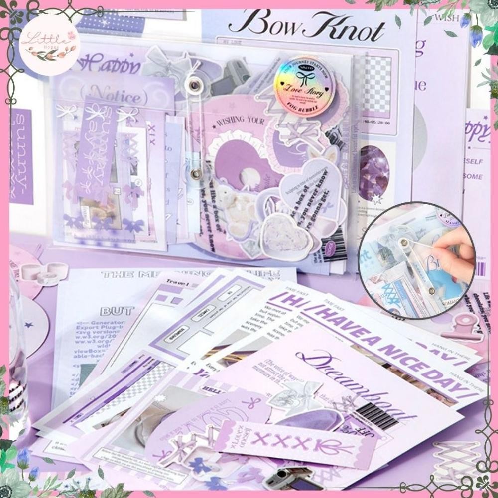 

SET DECORATION 101 Pcs 8 in 1 Material DIY Notebook Bag Sticker Hadiah Murah Unik Journal Scrapbook AST