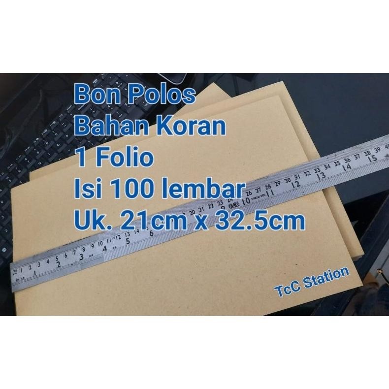 

Buku Nota KORAN Bon Polos 1 Folio Isi 100 lembar Ukuran 21cm x 32.5cm 1folio Besar AST