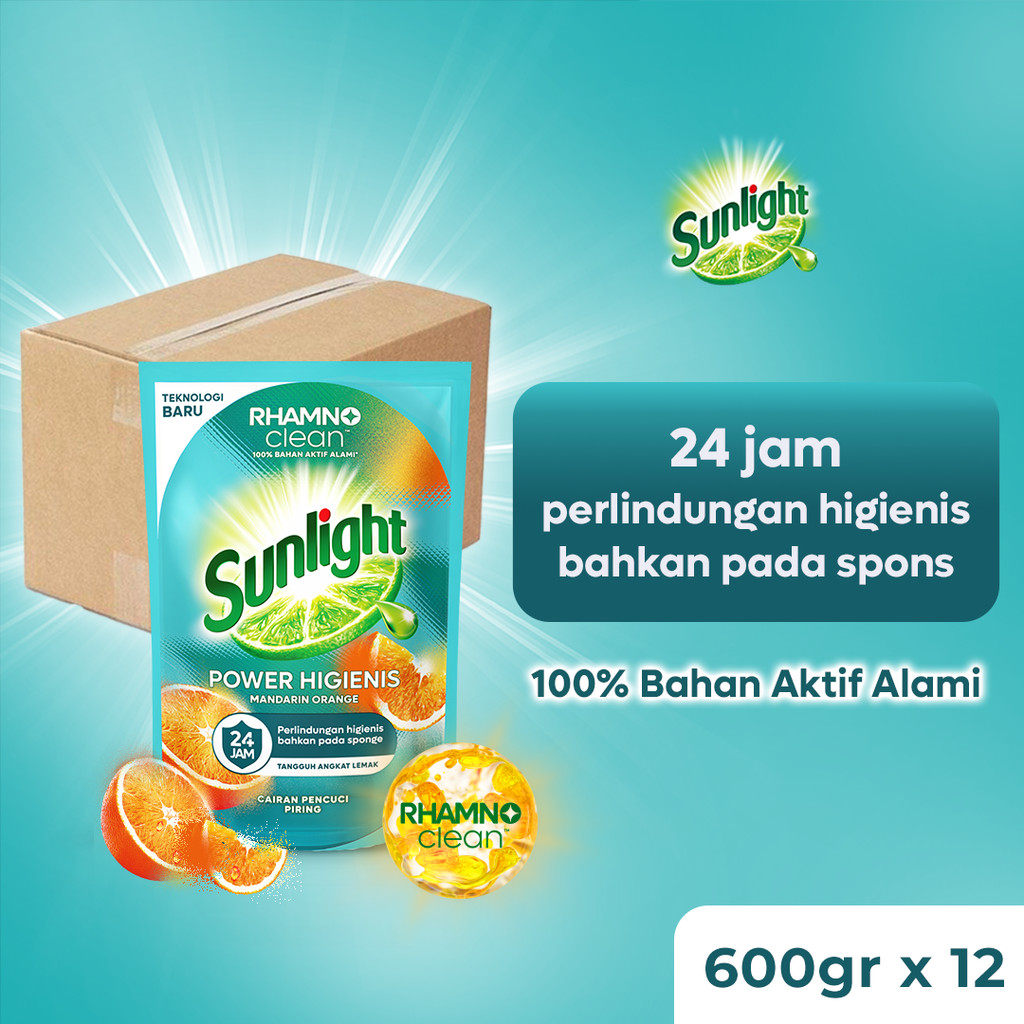 Sunlight Sabun Cuci Piring Higienis 600gr (Isi 12)