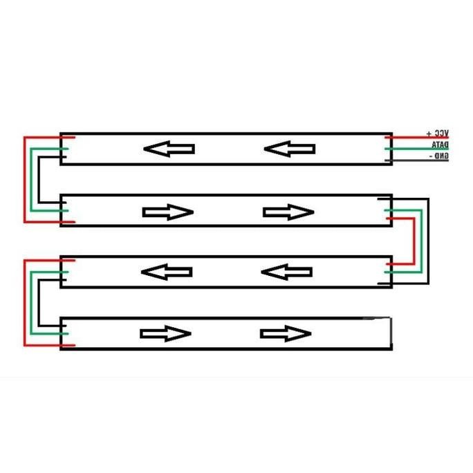 Modul Strobo Running Text 4 Baris New Stok