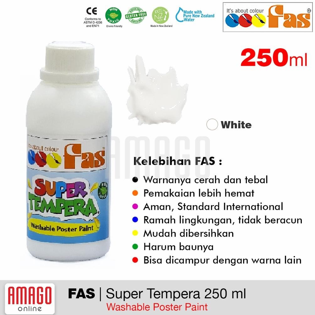

Cat Poster Lukis FAS Super Tempera Washable Poster Paint - 250 ml - White AST
