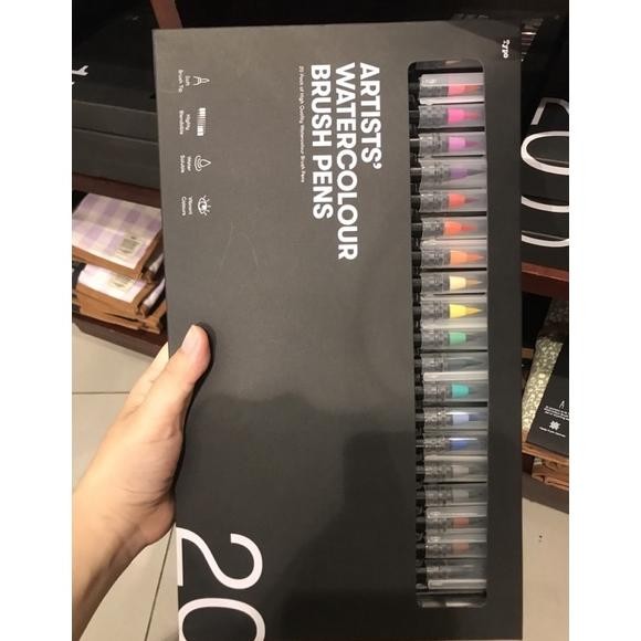 

Typo watercolor water color Pewarna Cat Air brush Pen Pens isi 20 Pack set Murah Original import AST