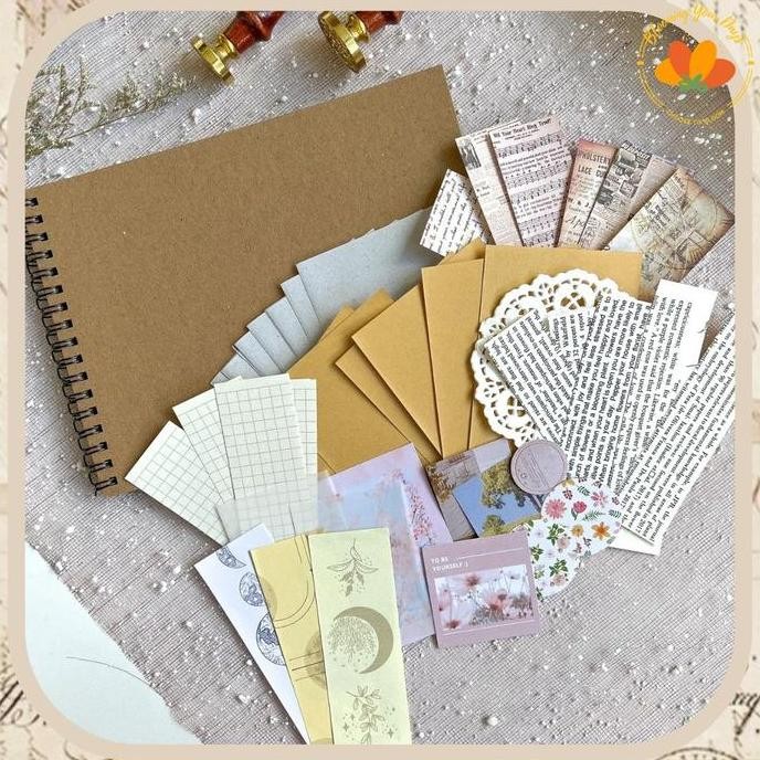 

Paket Scrapbook Album Kit Journaling Scrapbooking Kado Journal Kit Buku Jurnal Co