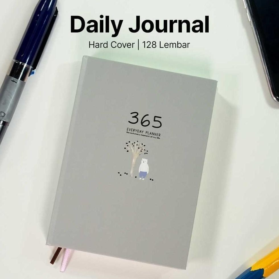 

[ INVASTORE ] DingDongTu Buku Diary 365 Hari Daily Journal Hard Cover 128 Lembar - DDT-4083 AST