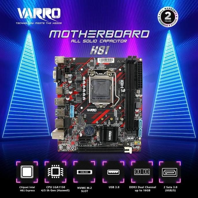 MOTHERBOARD VARRO H81V-R3 SOCKET 1150