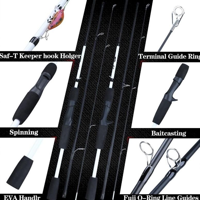 Sougayilang Pancingan Set Lengkap 1.65m/1.75m 2/3 Bagian Joran Pancing 1 Set Reel Pancing Alat Panci
