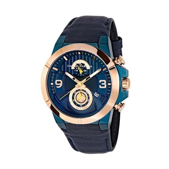 Tersedia JAM TANGAN CHARLES JOURDAN CJ1079-1885C PRIA ROSEGOLD BLUE ORIGINAL
