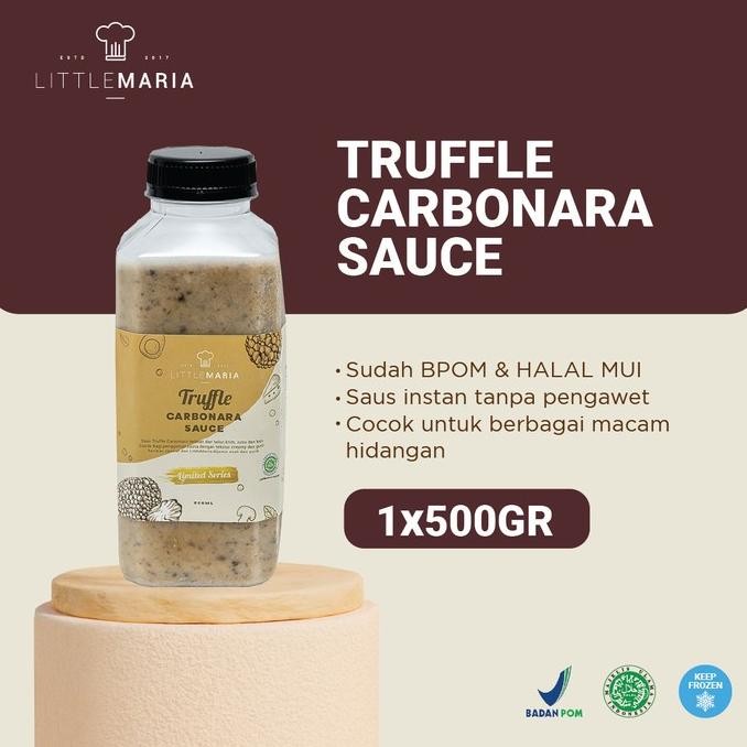 

Littlemaria Black Truffle Carbonara Sauce 500Ml 3-5Portions. Limited.