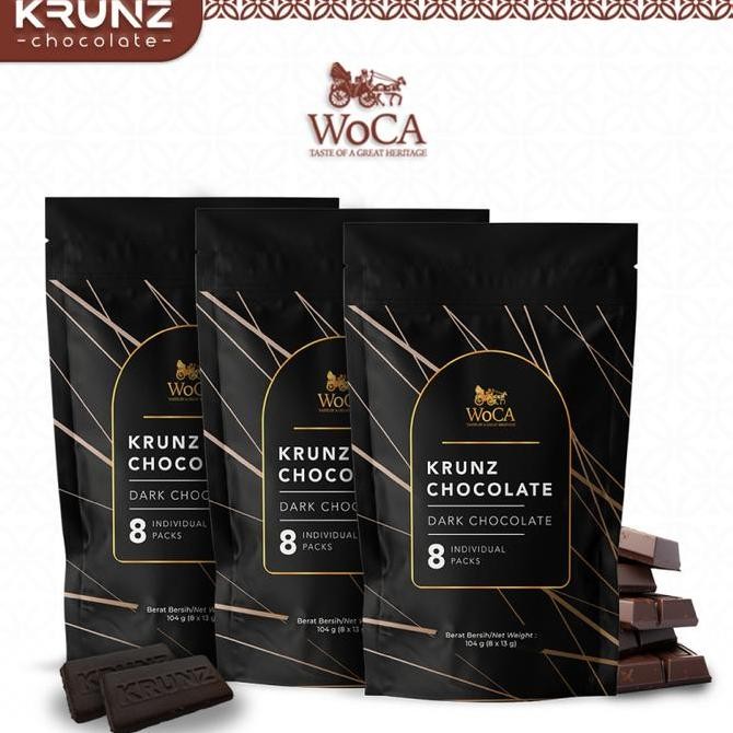 

Woca Krunz Chocolate Dark 3 X 8 Individual Packs - Pouch