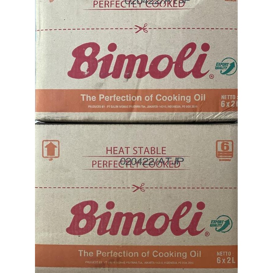 

Minyak Goreng Bimoli Refill 2 Liter Dus Isi 6