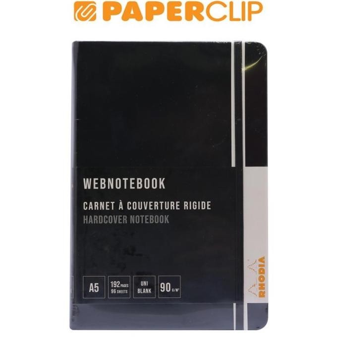 

Webnotebook Rhodia Hard Cover 14X21 Black Blank 118669C Co