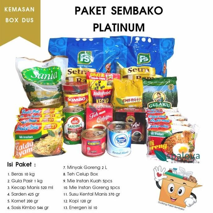 

Paket Sembako Platinum Beras 10Kg Kemasan Dus