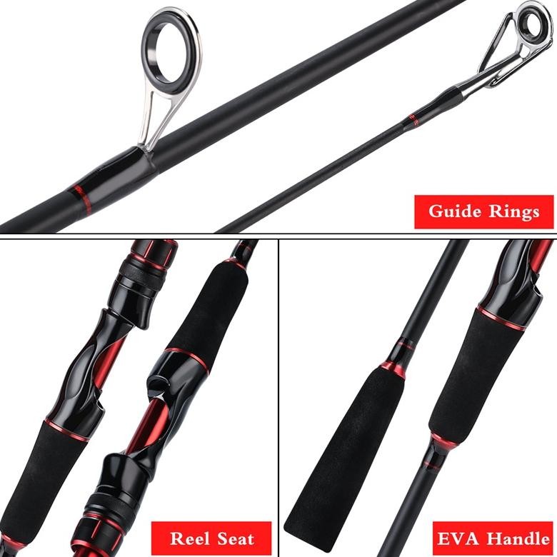 Sougayilang 1.8-2.1M Joran Pancing Set Reel Pancing Pancingan Set Lengkap 2 Bagian 13BB 5.2:1