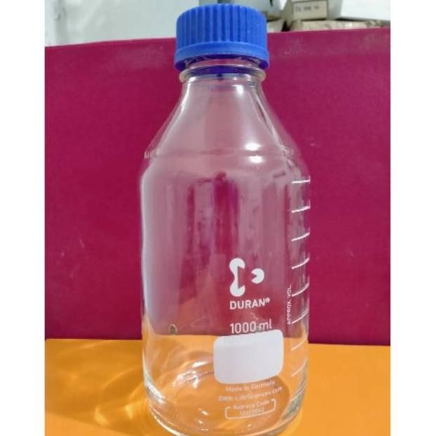 Promo 6.6 Laboratory Bottle 1000 ml Duran. Botol Lab 1L Duran. Botol Tutup Biru 1000 ml. Duran
