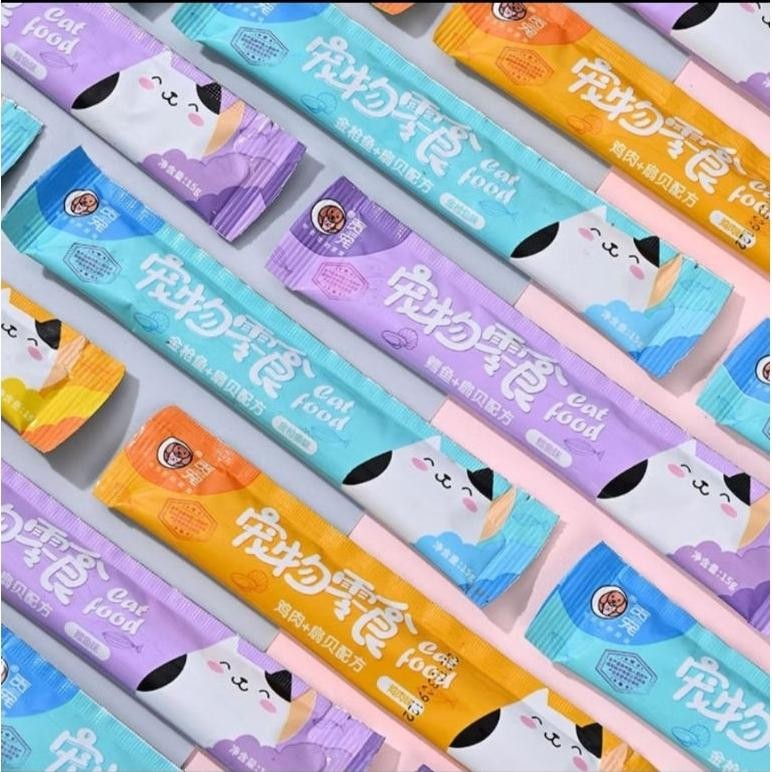 Terlaris (80Pcs) / (67Pcs) Paket 1Kg Snack Kucing (67Pcs) / (80Pcs) Fn-56