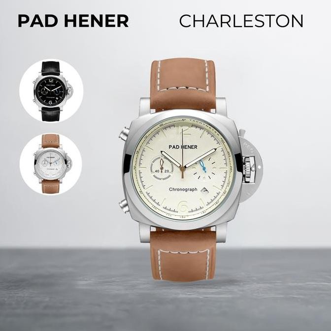 Tersedia PAD HENER CHARLESTON Jam Tangan Unisex Anti Air Original Kulit Original Water Resistant