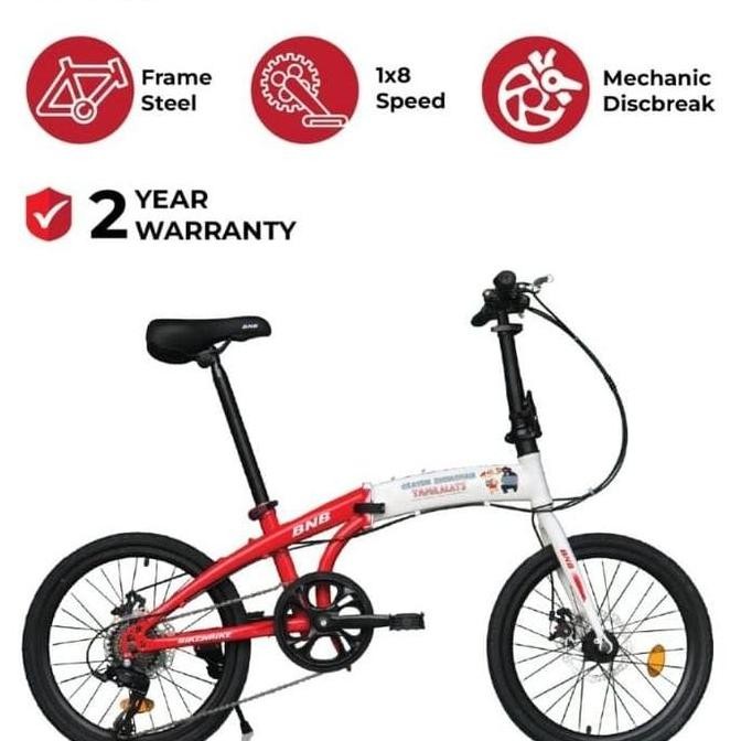 Tersedia sepeda lipat 20inc BNB GODZILLA(bonus tas)