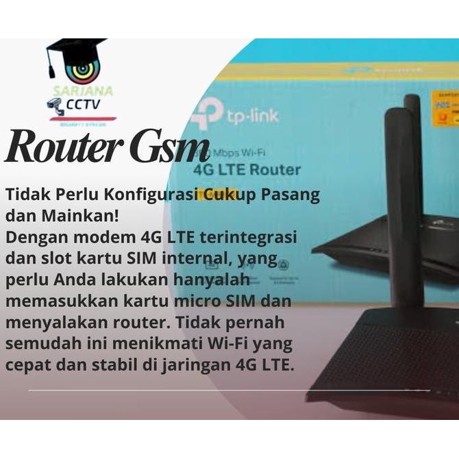 Modem Router Wifi 3G 4G Lte Tp-Link Mr100 Router Gsm New Stok