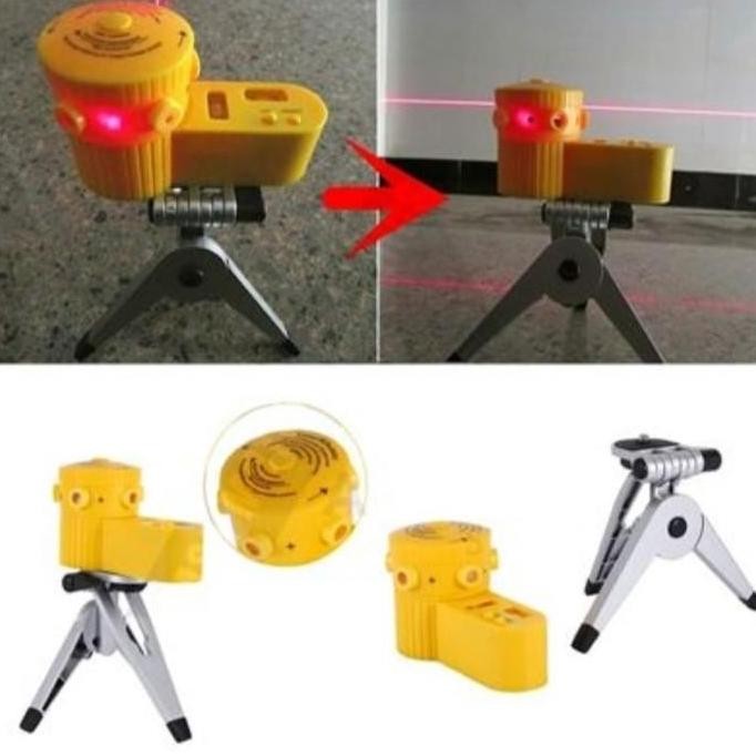 Alat ukur laser garis / laser level line siku laser waterpass tripod Promo