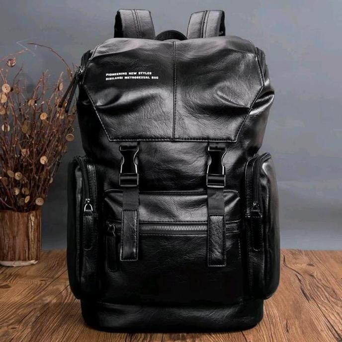 Tersedia Tas Ransel Pria wanita Kulit import ori premium Backpack Kulit keren kekinian terbaru