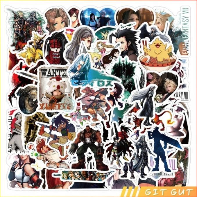 

Sticker Pack Stiker Vinyl 60 Pcs Final Fantasy Vii Ff 7 Game Co