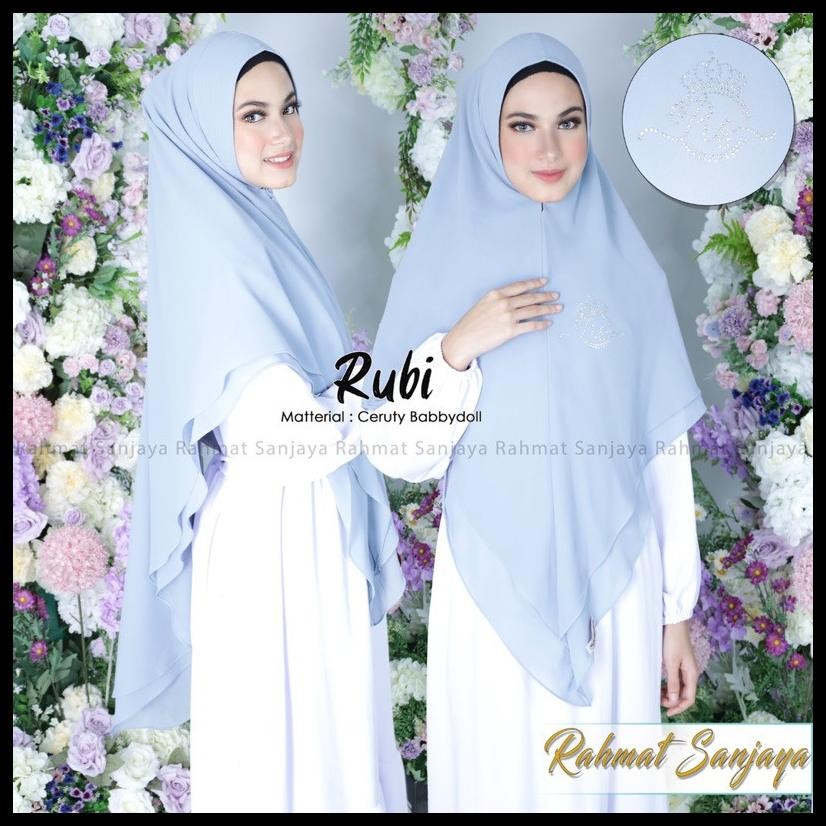 JILBAB KHIMAR RUBY PET ANTHEM JUMBO SYARI 2 LAYER SWAROSKY CERUTY BABYDOLL